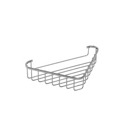 Croydex QM265941 Chrome Wall Mounted Corner Shower Basket for Bathroom, 5 Year Rust Free Guarantee, Silver