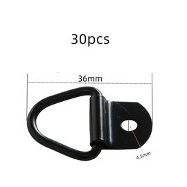 Naisfei 30 Pcs Small Steel D-Ring Tie Downs, D-Rings Anchor Lashing Ring Tie Down Ring for Mounting in Trailers Trucks RV Campers Vans ATV SUV Boats Motorcycles Floor Mount,etc