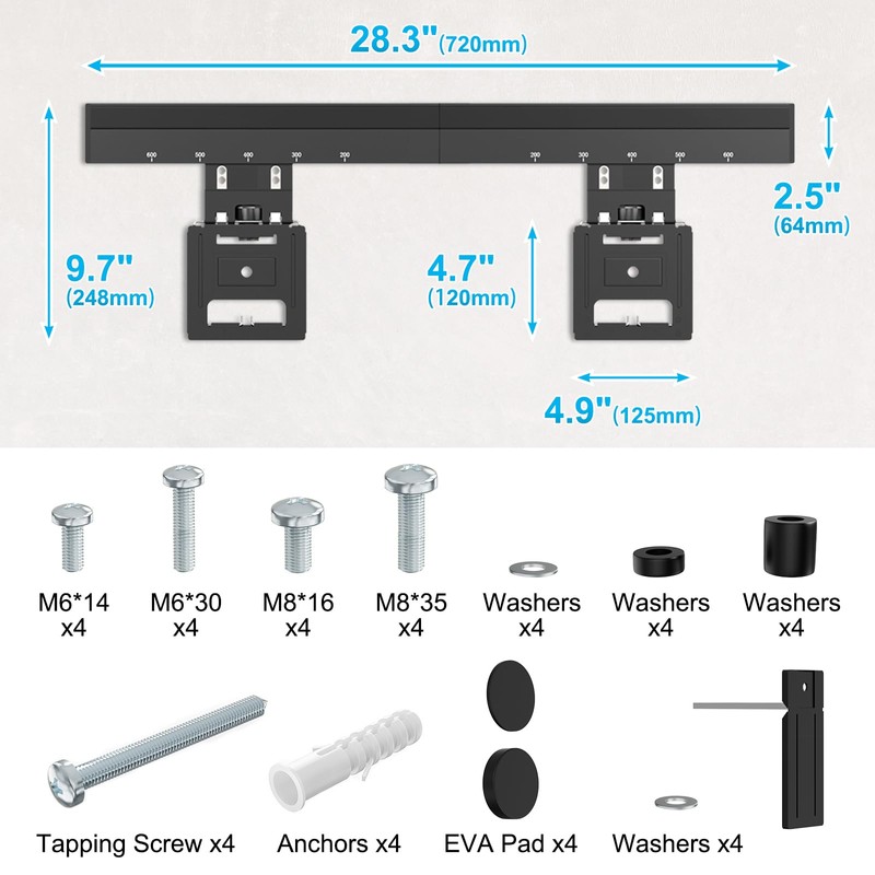 Ultra Slim TV Wall Mount for 37 to 80 inch