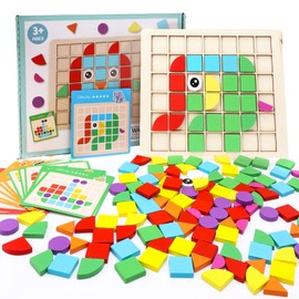 DKINY XXX Geometric Puzzles for Children Tangrams Montessori Games with 22 Cards for Gifts Classic Educational Toy Children 3-7 Years