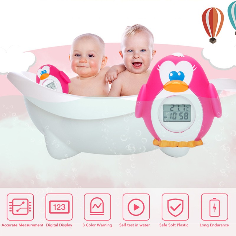 Baby Bath Thermometer High and Low Temp Automatic Alarm IP67