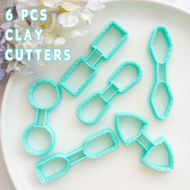 TAINSKY Basic Shapes Keychain Polymer Clay Cutter, Polymer Clay Keychain Cutters, Boho Clay Cutters for Polymer Clay Jewelry, 12 Shapes Keychain Cutter, General Polymer Clay Earring Cutters