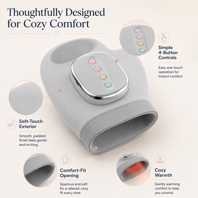 Hand Massager for Relaxation – Air Compression Glove with Vibration