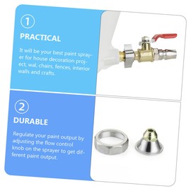 Operitacx Paint Gun Tool Airbrush Painting Practical Paint Airbrush Paint Sprayer for Home Decoration Useful Decoration Paint Airbrush Handheld Sprayer Alloy White