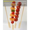Konilaomu 9.84 Inch Bamboo Skewers 100PCS Food Appetizer Toothpicks Wide