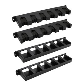 Ducurt Fishing Rod Holders Vertical Rod Rack, Fishing Pole Holders for Garage, Wall, Ceiling Rod Stand (Vertical 6 Rod Rack, Black, 2Pairs)