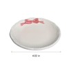 YAFIYGI Bow Jewelry Holder Ceramic Pink Dish Cute Coquette Small