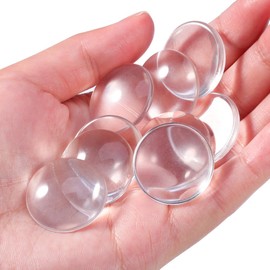 HAUTOCO 120 Pieces Transparent Glass Dome Cabochons Round Cabochons Tiles, Non-calibrated Round 1 inch/25mm for Craft Cameo Pendants Photo Jewelry Necklaces