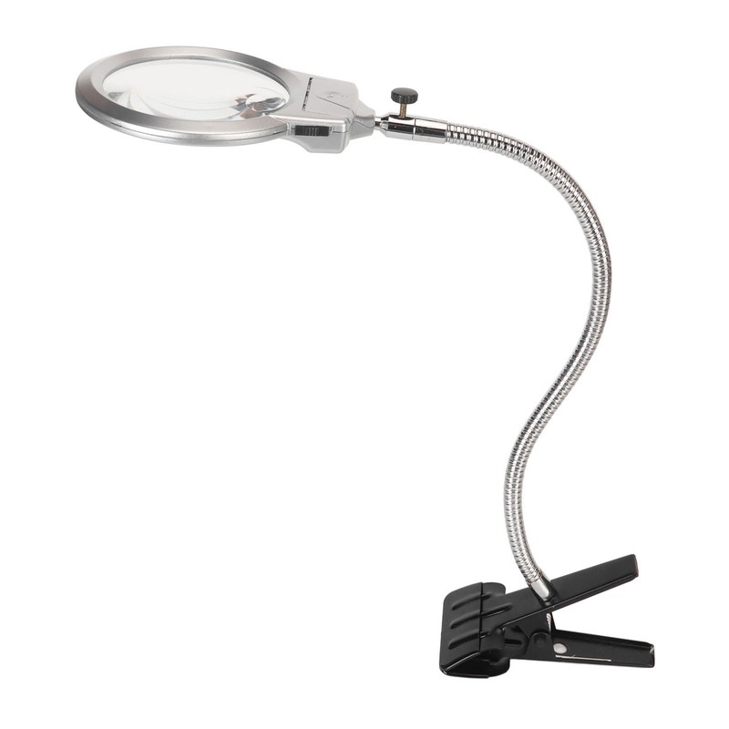 Clamp Magnifying Glass 2X and 6X Dual Lens Flexible Hose