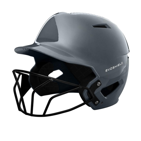EvoShield XVT™ Luxe Fitted Batting Helmet with Softball Facemask - Charcoal, X-Large