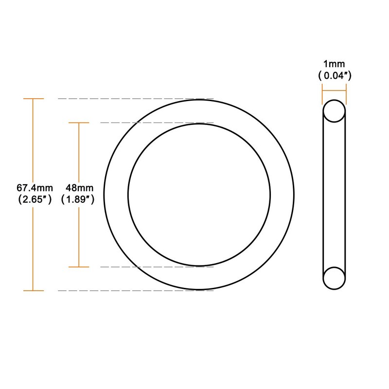 sourcing map Air Compressor Compression Piston Ring Replacement Part 67.4mm