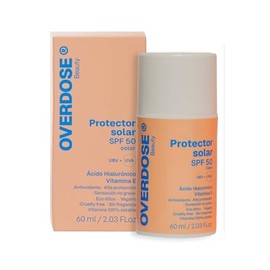 OVERDOSE | Protector solar facial con color | Protección UV | Con Vitamina E | Vegano | 50FPS