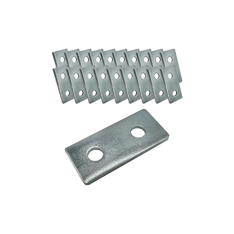 10 Pack - 2 Hole, Flat Plate Connector Bracket for