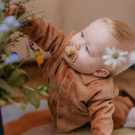 BIBS Pacifiers - Supreme Collection | BPA-Free Baby Pacifier | Made in Denmark | Set of 2 Blossom Color Premium Soothers | Size 6-18 Months