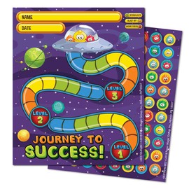 Eureka Space Themed Small Sticker Reward Chart for Kids, 736pcs, 5'' x 6''