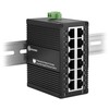 ATROODAC Industrial 12 Port Gigabit PoE Switch, DC 12-48V to