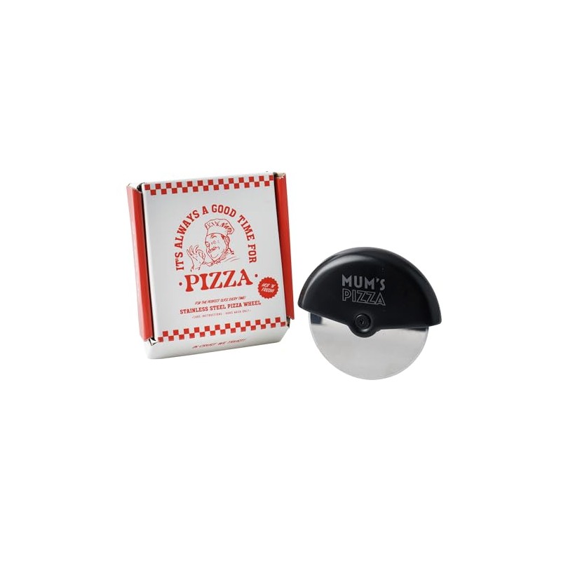 CGB Giftware | Black Pizza Cutter - 'Mum's Pizza' in