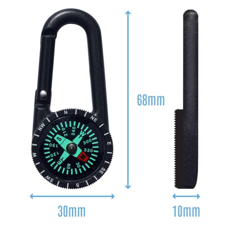 Azeeda 'Drachenporträt' Kompass-Schlüsselring (KC00038057)