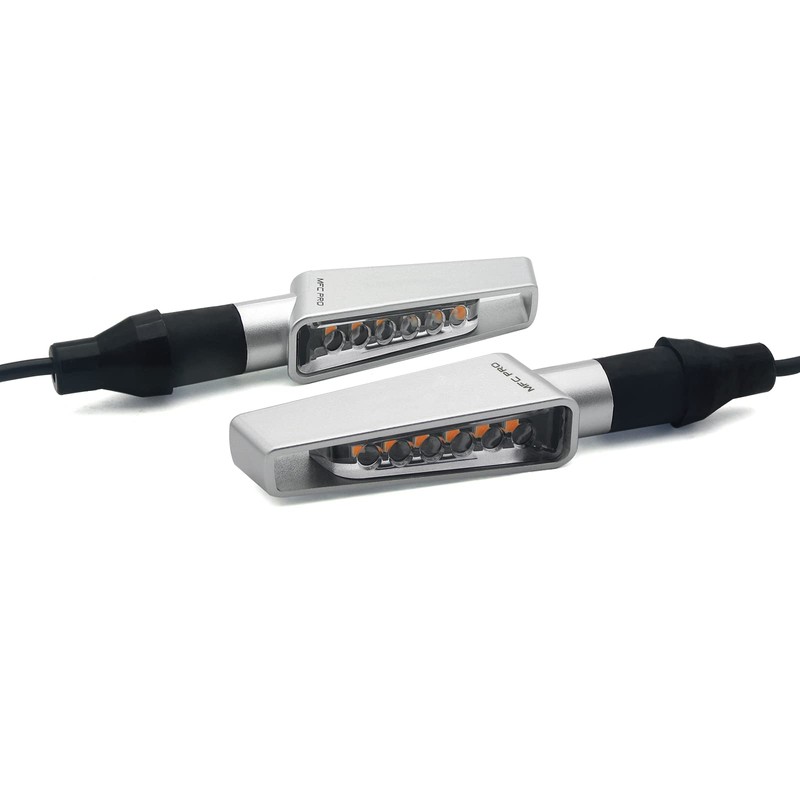 DEMYPROX Mini LED Turn Signals, Sliver, 4pcs