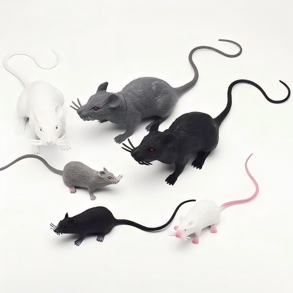 ADULLPONY Fake Rat Prank Stuff - Plastic Mouse Halloween Decorations