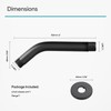 Cobbe Shower Arm with Flange and Teflon Tape, 6-Inches Wall