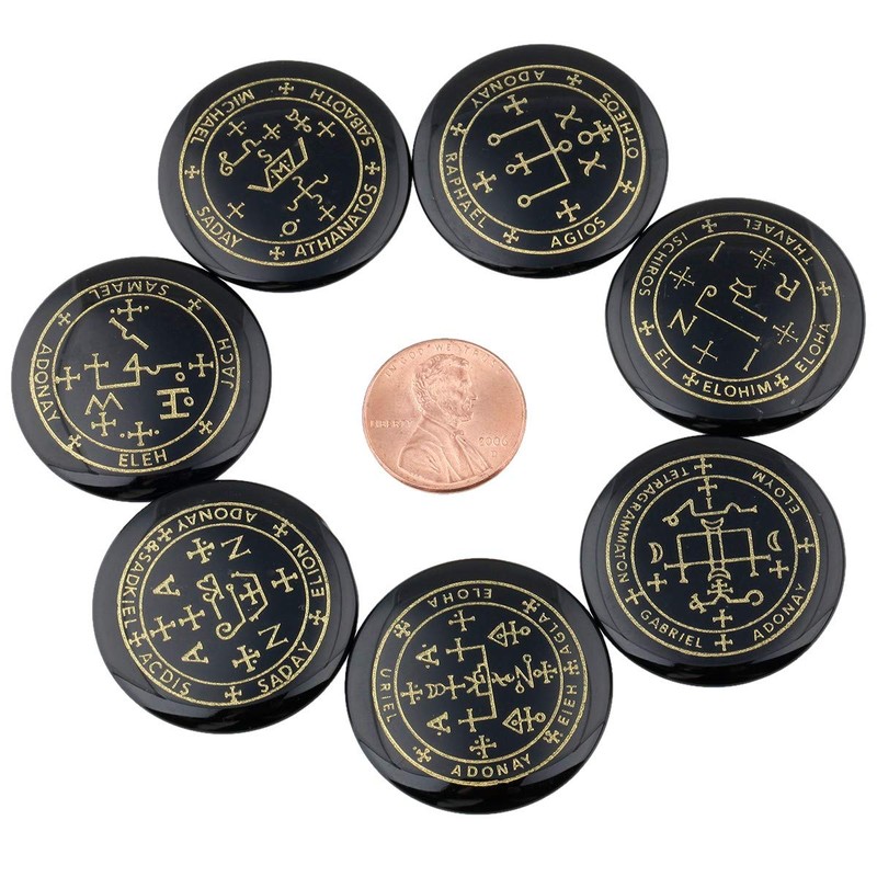 mookaitedecor Chakra Stones Set Engraved Polished Reiki Chakras Healing Stones