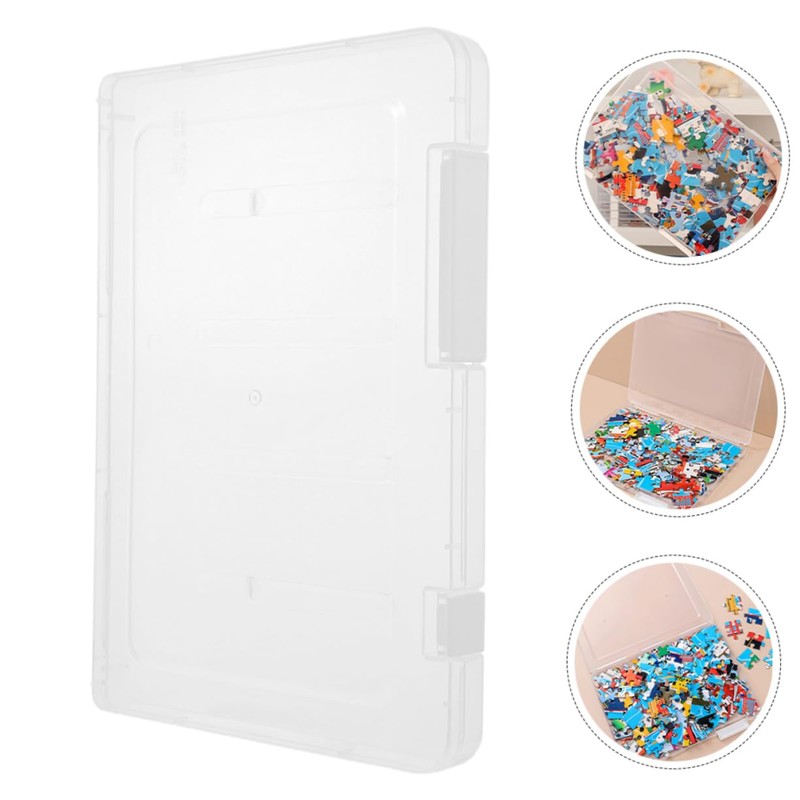 SUPVOX 2pcs Clear Plastic Storage Containers for Beads Parts Stackable