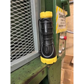 Dorcy 180-Lumen Weatherproof Rubber LED Flashlight with Non-Slip Grip and Sealed Push Button, Assorted Colors (41-2968),Medium , Black