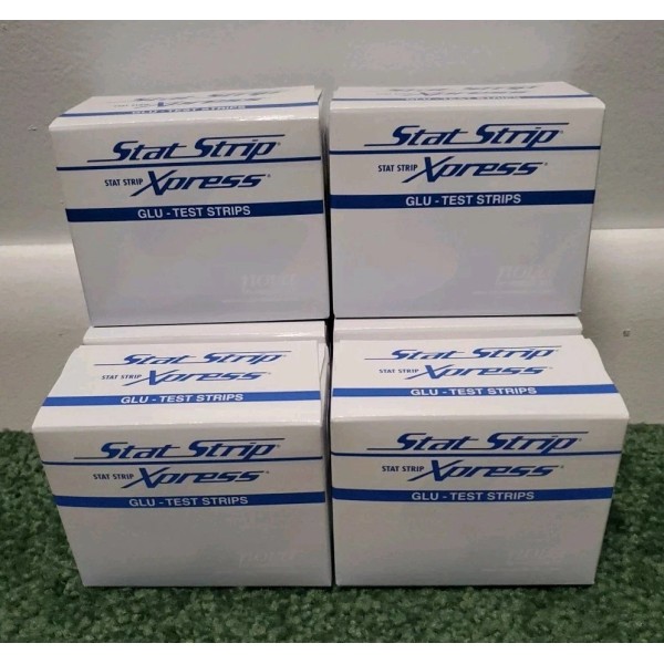 NOVA 6 Boxes Stat Strip Xpress Glu-test Strips Nova Bio.