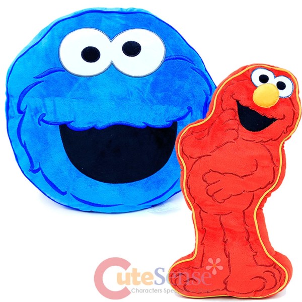 Sesame Street Elmo Cookie Monster 2pc Decorative Pillow Cushion Set