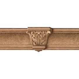 Tan and White Architectural Wallpaper Border