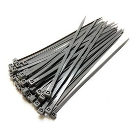Nylon Plastic Cable Ties Long and Wide Extra Large Zip Ties wrap 50 pieces (Silver, 4.8mm x 300mm)