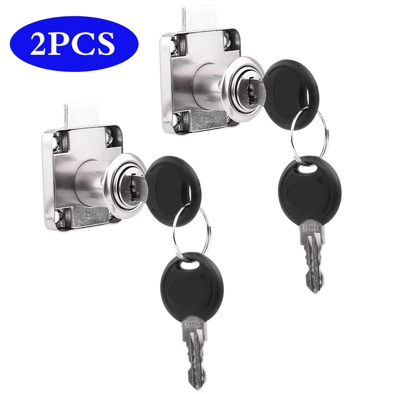 2 Pack Drawer Lock Cabinet Lock Wardrobe Desk Furniture Door