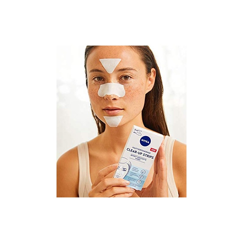Nivea Visage Hautverfeinerndes Clear Up Strips, 6 unidades, limpieza, máscara