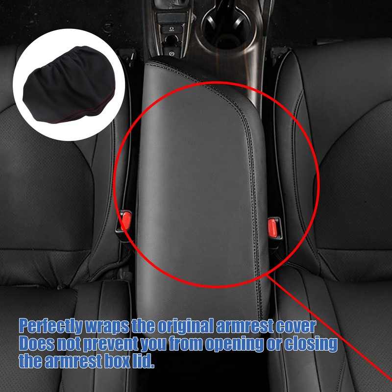 PU Leather Center Console Cover Armrest Seat Box Protector Replacement