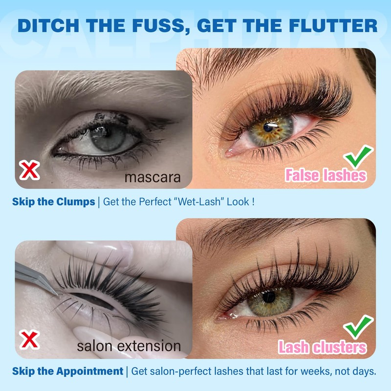 Bottom Lash Clusters Cat Eye Lashes Natural Bottom Eyelash Clusters