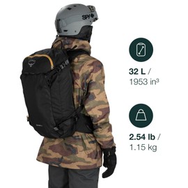 Osprey Soelden 32L Men's Ski and Snowboard Backpack, Artisan Yellow