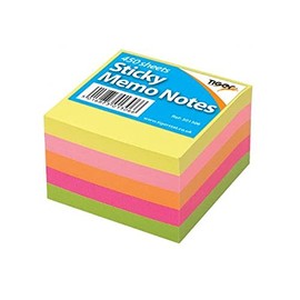 Tiger Sticky Memo Notes Neon Block Cube Pad 3x3" 450 Sheets