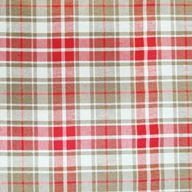 Stoff Sold by the Metre Easy Care 0.5 m Checked Red White Beige Checked Goblet Decorative Stoff Curtain Stoff Tablecloths Stoff Cushion Stoff Sewing Yourself Sold by the Metre