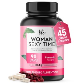 LIFE 360+ Woman Sexy Time | 90 cápsulas | Maca Roja. L-Tirosina