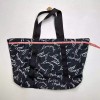 PINK Victoria's Secret Pink Black Script Logo Tote Zip Top