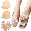 Open Five-Toes Socks Forefoot Pads, Women Anti-Slip Breathable Sweat-Absorbent Peep