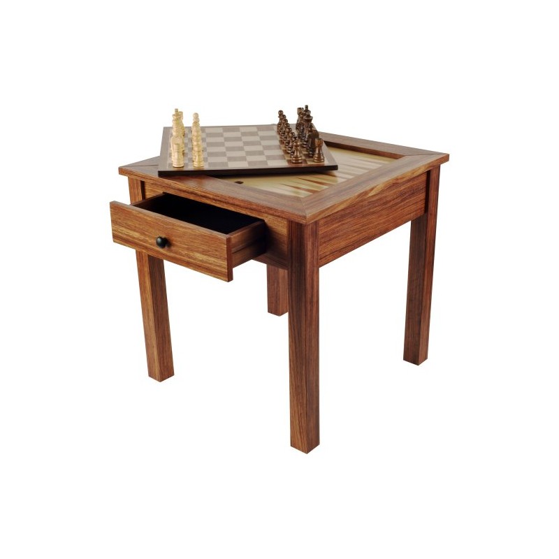Wood 3 in 1 Chess Backgammon Table by Trademark Games