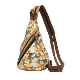 KL928 Canvas Sling Bag - Small Crossbody Backpack Shoulder Casual Daypack Rucksack for Men Women