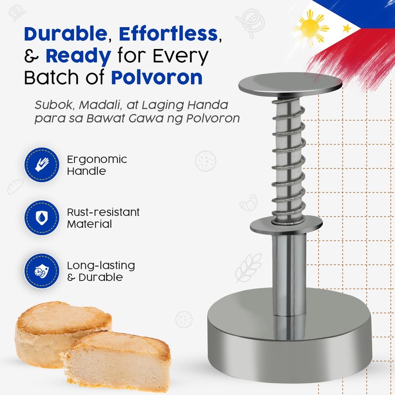 Polvoron Molder Filipino (2.75" H x 1.75" W) - Oval