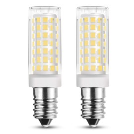 RAYHOO 2pcs E14 Base LED Light Bulbs 8W LED Light Equivalent to 60W Incandescent Bulb, E14 European Base Bulb, 88-2835-SMD LED Chipsets, Not Dimmable,110-130V, Warm White 2800-3200K, 550LM