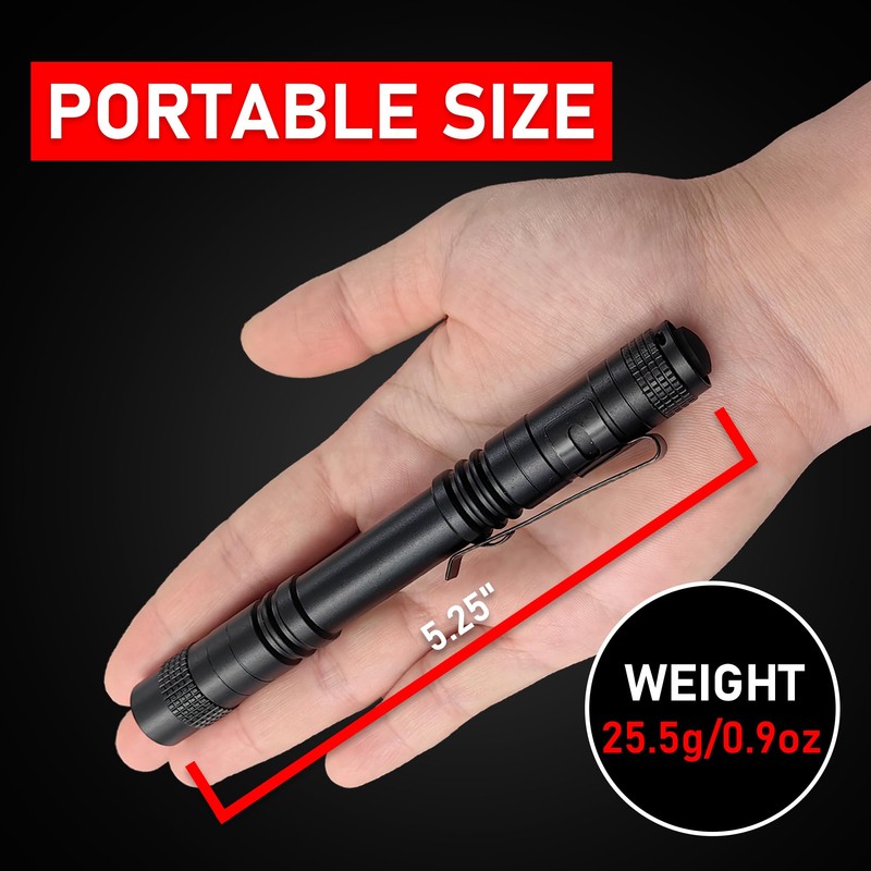 Naiveisland Pen Flashlight, Led Pen Light Flashlights with Clip,High Lumen