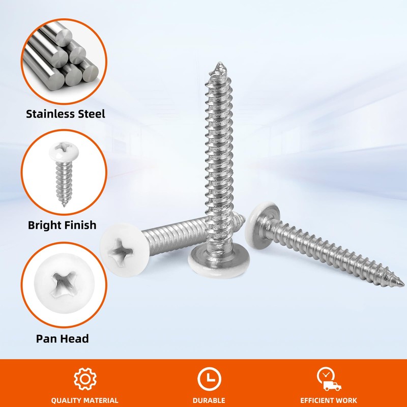 #8 x 1/2" Pan Head Wood Screws, Sheet Metal Screws