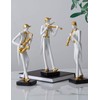 HAUCOZE Music Decor Figurine Saxophone Statue Modern Sculpture Home Gifts