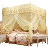Luxury Princess Three Side Openings Post Bed Curtain Canopy Netting